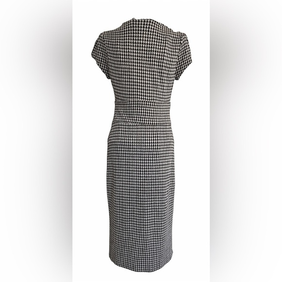 Banana Republic S Houndstooth Sheath Dress Sweetheart Career Work Cocktail - Picture 2 of 8